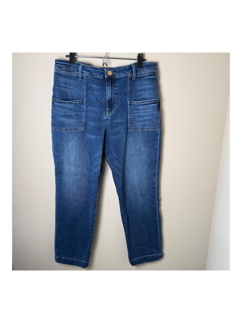 Kut From The Kloth Reese High Rise Straight Leg Jeans Womens 16 Blue Denim Pants